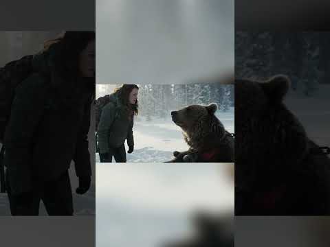 A baby bear begs for help to save her chained mother 🐻❄️#shorts #bear #rescue  #humanity