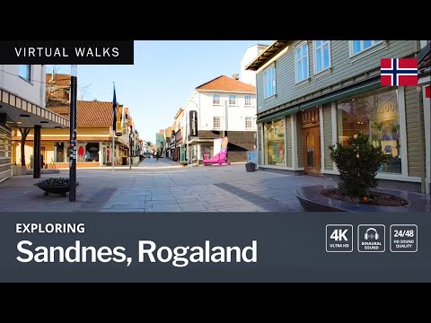 Exploring lovely Sandnes ❤️ 👀.☀️ A small town southwest of Norway. 🎧 Binaural sound (3D)