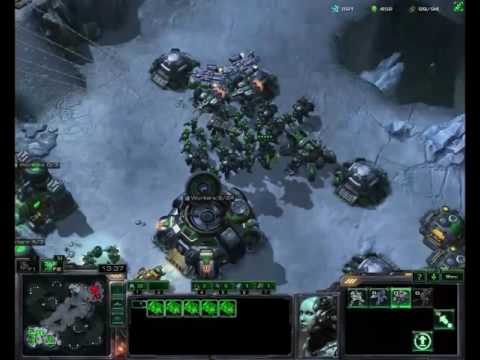 Terran 1v1 TvP Reaper Opening #1 StarCraft 2 Heart of The Swarm Beta (Howling Peak Win)