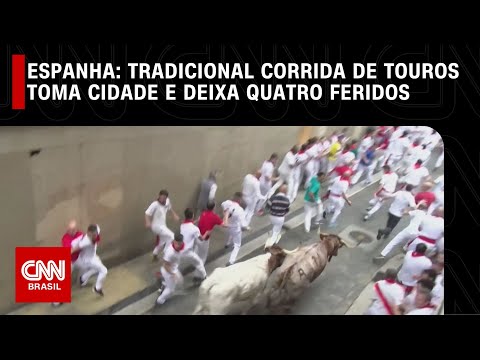Espanha: Tradicional corrida de touros toma cidade e deixa quatro feridos | CNN NOVO DIA
