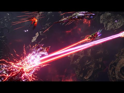 Craftworld Aeldari vs Space Marines - Skalgrim Mod - Massive Battle - Battlefleet Gothic Armada 2