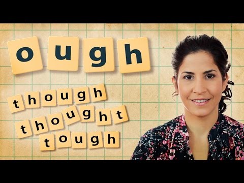 Part of a video titled How to pronounce thought, though and tough in English - YouTube