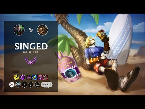 Singed Top vs Renekton - KR Master Patch 12.14
