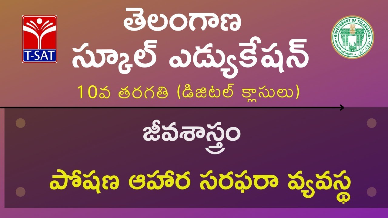 X Class - T/M || జీవశాస్త్రం - పోషణ ఆహార సరఫరా వ్యవస్థ || 10.08.2021