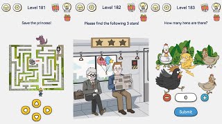 Brain Out 2 - Level 181, 182, 183 Gameplay Solution