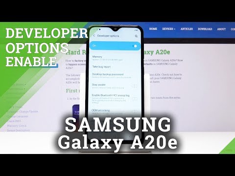 How to Activate Developer Options in SAMSUNG Galaxy A20e - OEM Unlock