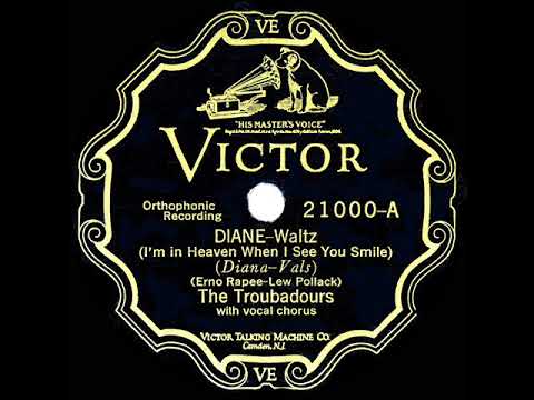 1928 HITS ARCHIVE: Diane - Nat Shilkret (as ‘The Troubadours’) (with vocal trio)