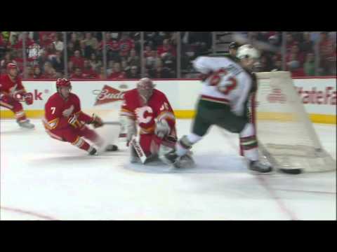 Charlie Coyle 1st NHL goal 1-1 Feb 23 2013 Minnesota Wild vs Calgary Flames Hockey