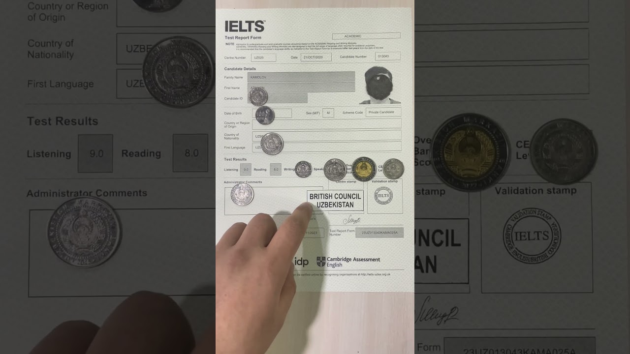 IELTS natija #ielts  #shorts