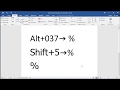 How to type the percent (%) symbol: Keyboard Shortcuts for Percent Sign