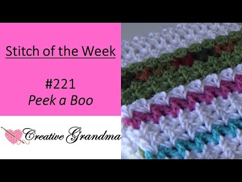 Stitch of the Week #221 Peek A Boo Stitch Pattern (Free pattern at the end of video)