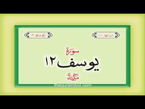 Surah 12 Yusuf  with audio Urdu Hindi translation Qari Syed Sadaqat Ali
