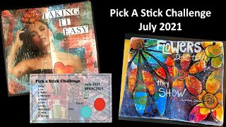 Art Journaling with Pick A Stick Challenge #PASC0721