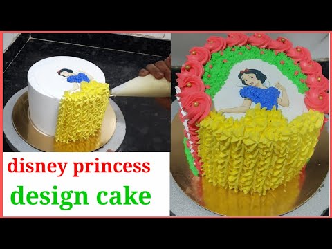 Disney Princess Cake | Princess Design Cake | How To Make Princess Cake Design