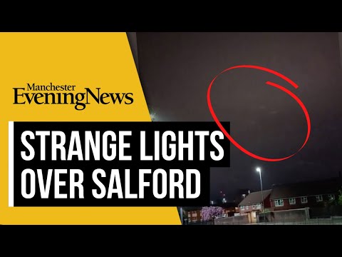 Video captures strange lights moving across the sky in Salford