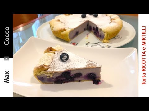 Torta RICOTTA e MIRTILLI senza lievito - Ricetta Facile e Veloce