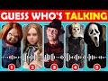 Guess The HORROR MOVIE Character by Their Voice 😱🔪 Ghost Face, Chucky, M3GAN, Freddy and more!