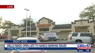 Wells Fargo open late to handle banking issues