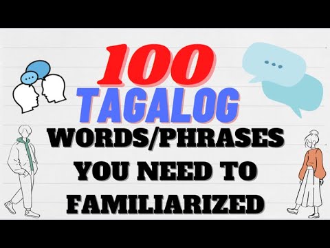 100 TAGALOG WORDS / PHRASES YOU SHOULD REMEMBER | LEARN WHILE AT WORK