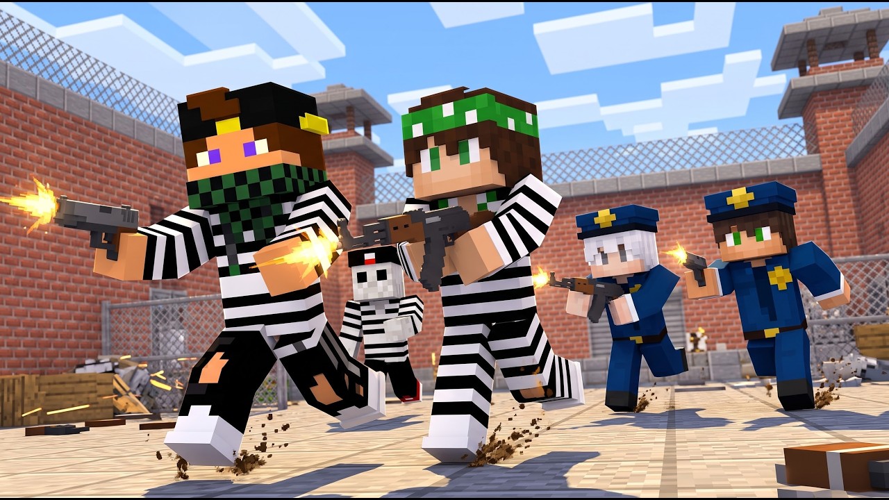 GUARDIE E LADRI CON LE ARMI SU MINECRAFT
