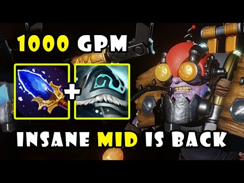 Tinker MID is Back! 5Min Jungle Farm with 1000GPM Guide | Dota 2 Gameplay 7.40