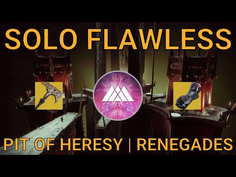 Solo Flawless Pit of Heresy on Warlock | Renegades (Destiny 2)