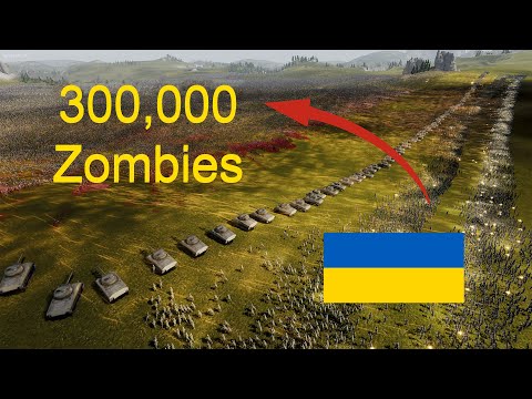 The Army of UKRAINE vs 300,000 Zombies. Ultimate epic battle simulator 2 / uebs2
