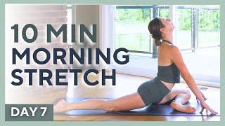 DAY 7 💚 10 min Morning Yoga & Pilates - DEEP STRETCH - Yogalates Challenge