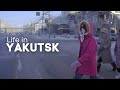 Walking around Yakutsk | public transport, open-air market and building at -50°C, -58°F