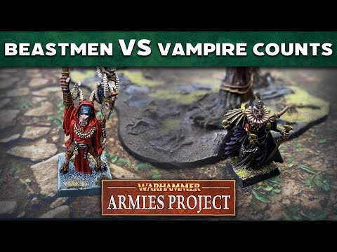 Beastmen vs Vampire Counts Warhammer Armies Project Live Reupload Battle Report