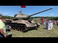 T-34-85 tank startup
