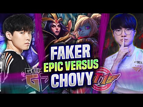 FAKER vs CHOVY! 💀MASSACRE!💀 - T1 Faker Poppy vs GEN Chovy Leblanc! | Preseason 2022