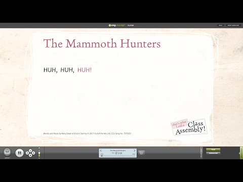 Assembly Songs, Out of the Ark– The Mammoth Hunters, The Stone, Bronze & Iron Ages- Words on Screen