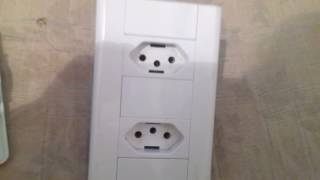 2 tomada dupla da marca fame da linha gris e modulare evidence como colocar as cores parte 1