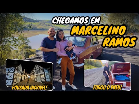 🚗 PRIMEIRO PNEU FURADO DA VIAGEM… E CHEGAMOS EM MARCELINO RAMOS!