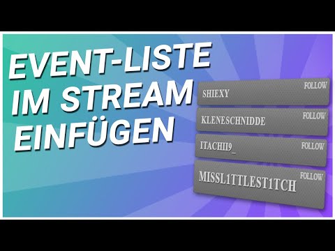 Event-Liste in OBS Studio einfügen mit StreamElements