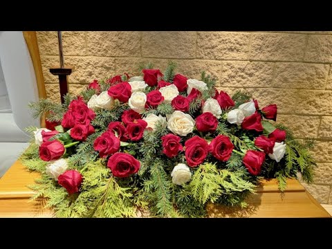 How To Make Casket Spray Arrangement With Roses Video
