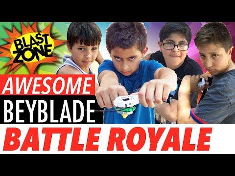 Beyblade Burst Battle Royale!  Awesome Beyblade Stadium Unboxing, Tournament, Tricks and Tips!