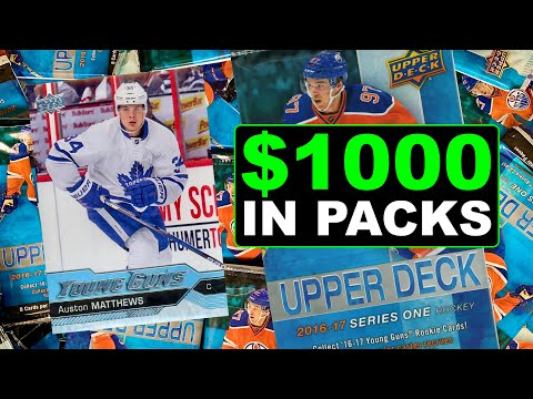 DAS ENDET HIER - Eröffnung von Paketen im Wert von 1.000 $ des Upper Deck Series 1 Hockey Retail ...