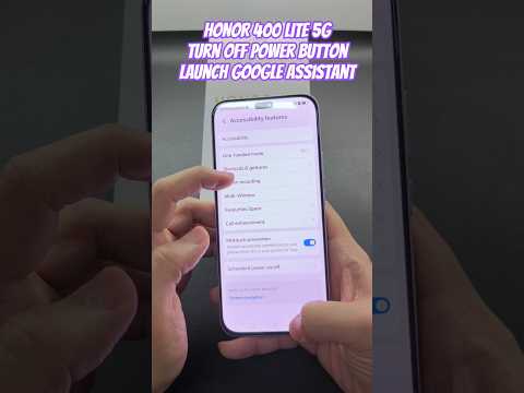 HONOR 400 Lite 5G Turn off Power Button Launch Google Assistant