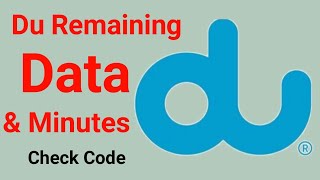 How to check du data balance postpaid? How to check DU international minutes balance
