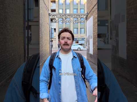 Gyms in January : THE VIDEO GAME 🎮 💪 #gta #videogames #gym #fitness #comedy #actor #sketch #lol