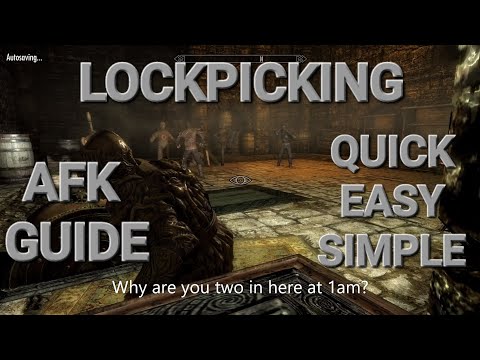 Skyrim AE | How to AFK your lockpicking skill to level 100
