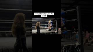 Female Wrestler Uses Her Assets! #wwe #wweraw #stinkface #wwesmackdown #wwestinkface #johncena