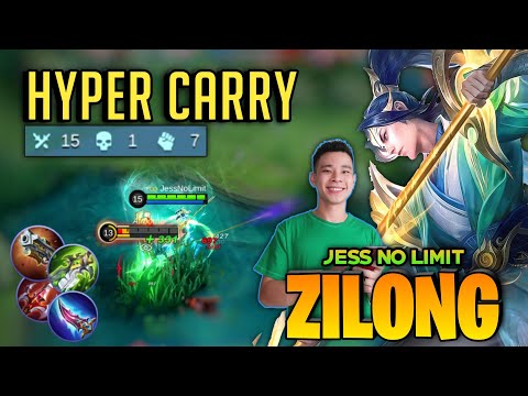 Zilong Jess No Limit Hypercarry Gameplay [ Top Global Zilong Best Build 2022 ] Mobile Legends