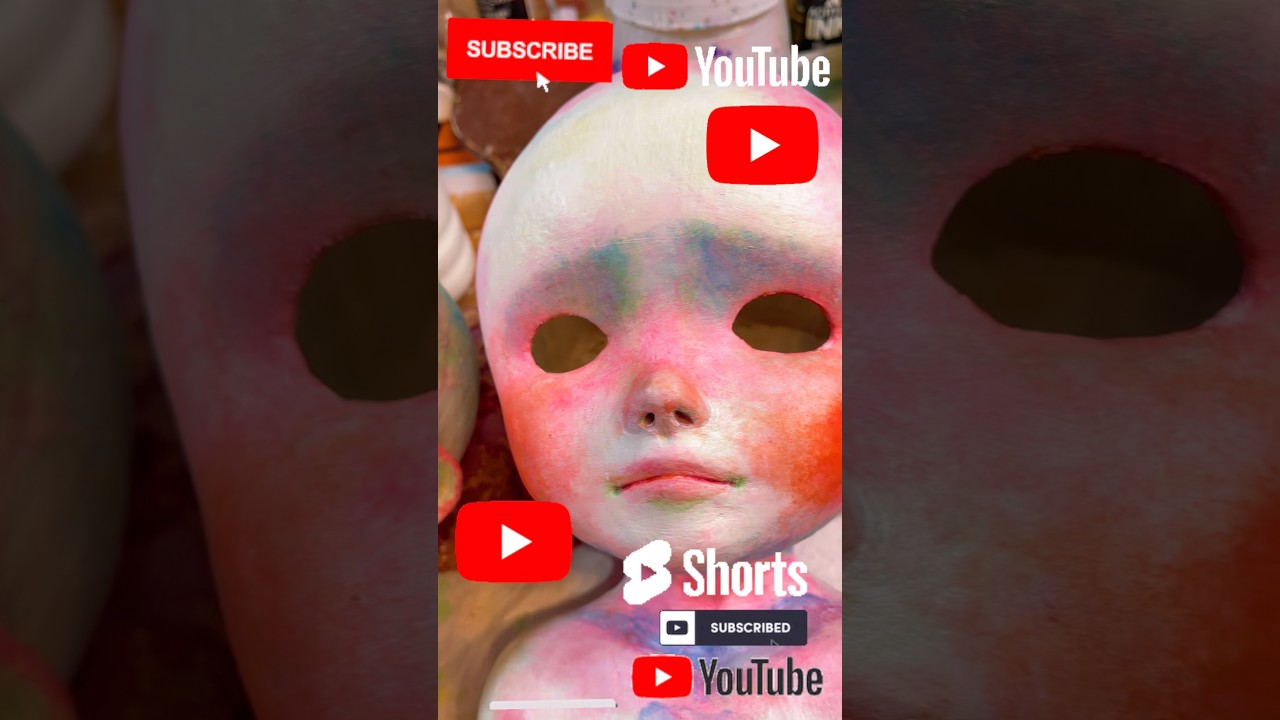 なんでこうなるの？どうして作品に美女フィルターが😱 #現代アート #パフォーマンスアート #アクリル画 #ハンドメイド #作品制作 #doll #ドール