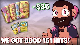 Opening Pokémon 151 Mini Tins! (LUCKY PULLS)