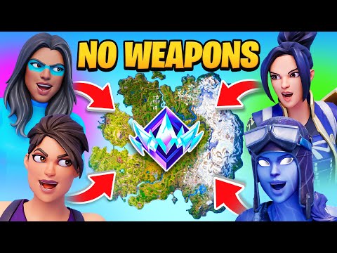 The Classic Four Corner Challenge in Fortnite: No Weapons Allowed!