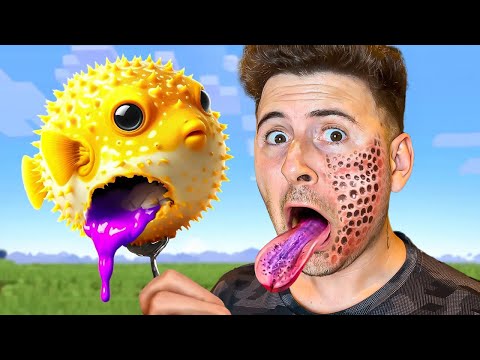 24 HORAS COMENDO APENAS COMIDAS DO MINECRAFT!