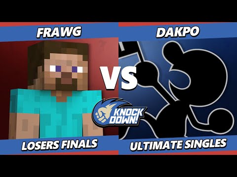 Knockdown 85 Losers Finals - Frawg (Steve) Vs. Dakpo (Game & Watch) Smash Ultimate - SSBU